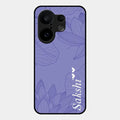 Customized luxury Purple leaves Glossy Metal Case Cove For Vivo X200 Fe 5G