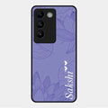 Customized luxury Purple leaves Glossy Metal Case Cove For Vivo Y200E 5G