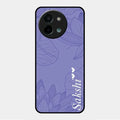 Customized luxury Purple leaves Glossy Metal Case Cove For Vivo Y58 5G