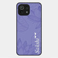 Customized luxury Purple leaves Glossy Metal Case Cove For Xiaomi Mi 11 Lite
