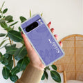 Customized luxury Purple leaves Transparent Silicon Case For Google Pixel 8 Pro 5G