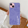 Customized luxury Purple leaves Anti Yellow Case ForiPhone 14