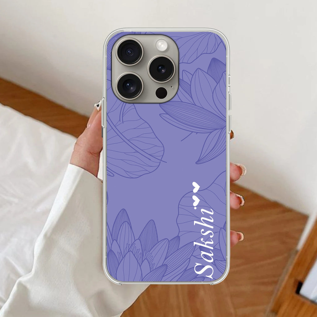 Customized luxury Purple leaves Anti Yellow Case ForiPhone 16 Pro
