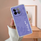 Customized luxury Purple leaves Transparent Silicon Case For iQOO Neo 10 5G