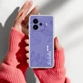 Customized luxury Purple leaves Transparent Silicon Case For iQOO Neo 10R 5G