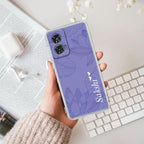 Customized luxury Purple leaves Anti Yellow Case For Motorola G96 5G