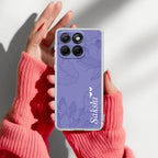 Customized luxury Purple leaves Transparent Silicon Case ForMotorola Edge 70 5G