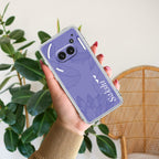 Customized luxury Purple leaves Anti Yellow Case For Nothing Phone 2a 5G