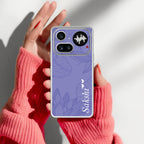 Customized luxury Purple leaves Transparent Silicon Case ForNothing Phone 4A Pro 5G
