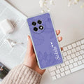Customized luxury Purple leaves Transparent Silicon Case For OnePlus 13R 5G