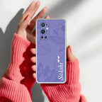 Customized luxury Purple leaves Transparent Silicon Case For OnePlus 9 Pro