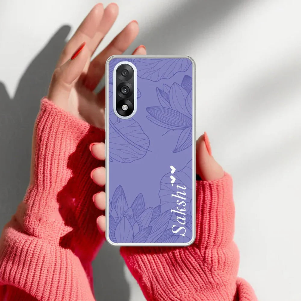 Customized luxury Purple leaves Transparent Silicon Case For OnePlus - ShopOnCliQ