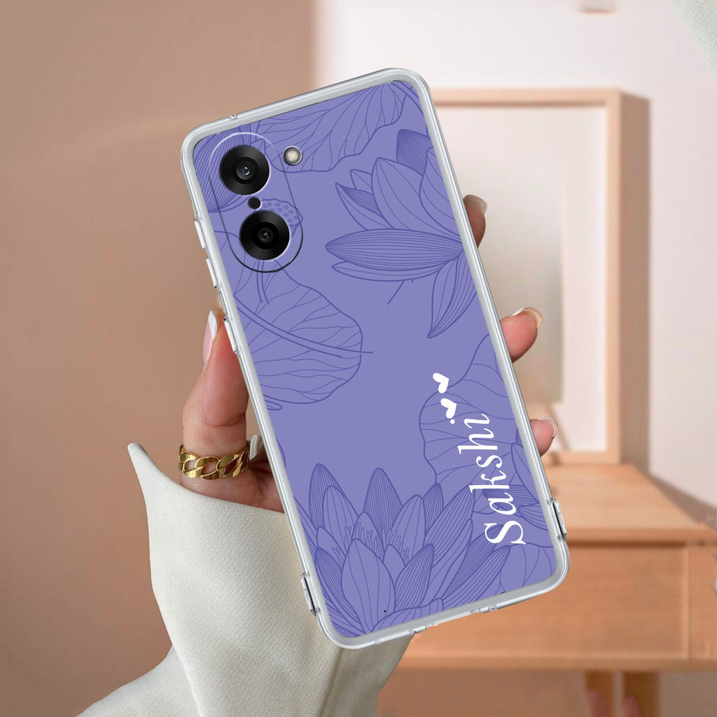 Customized luxury Purple leaves Anti Yellow Case For OnePlus Nord CE5 5G