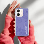 Customized luxury Purple leaves Anti Yellow Case ForOppo A5x 5G