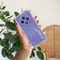 Customized luxury Purple leaves Anti Yellow Case For Oppo F27 Pro Plus 5G