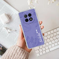 Customized luxury Purple leaves Transparent Silicon Case For Oppo F29 Pro 5G