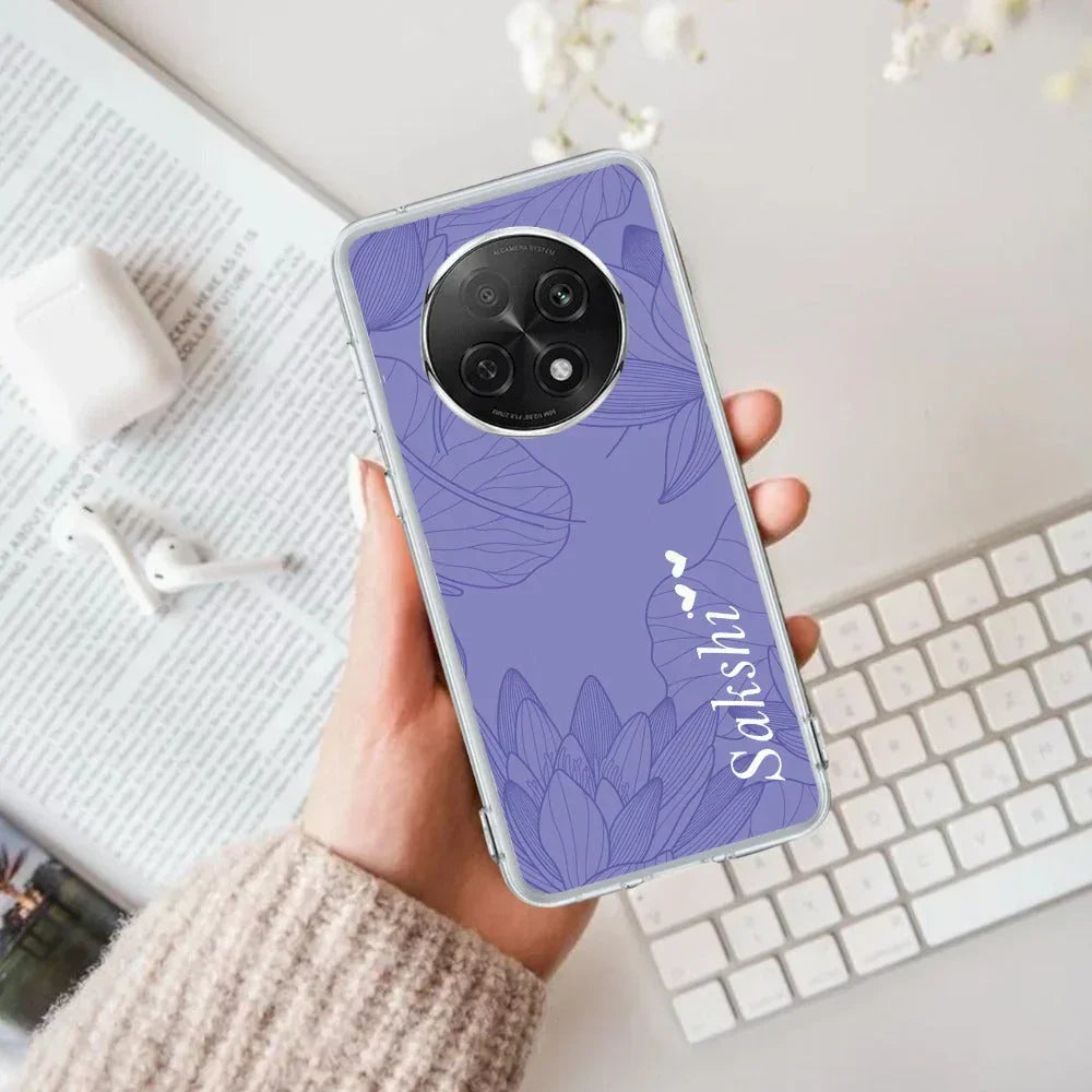 Customized luxury Purple leaves Anti Yellow Case For Oppo F29 Pro 5G