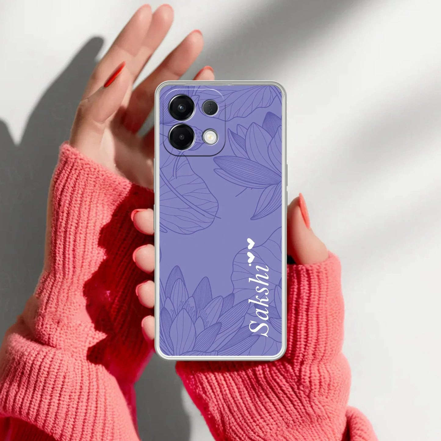 Customized luxury Purple leaves Transparent Silicon Case For Oppo - ShopOnCliQ