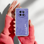Customized luxury Purple leaves Transparent Silicon Case For Realme Narzo 80x 5G