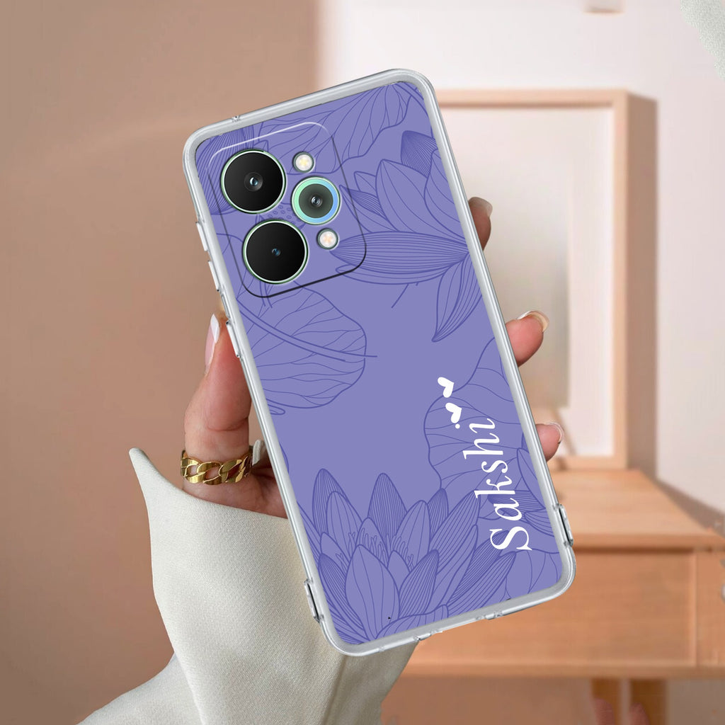 Customized luxury Purple leaves Anti Yellow Case ForRealme 15 Pro 5G