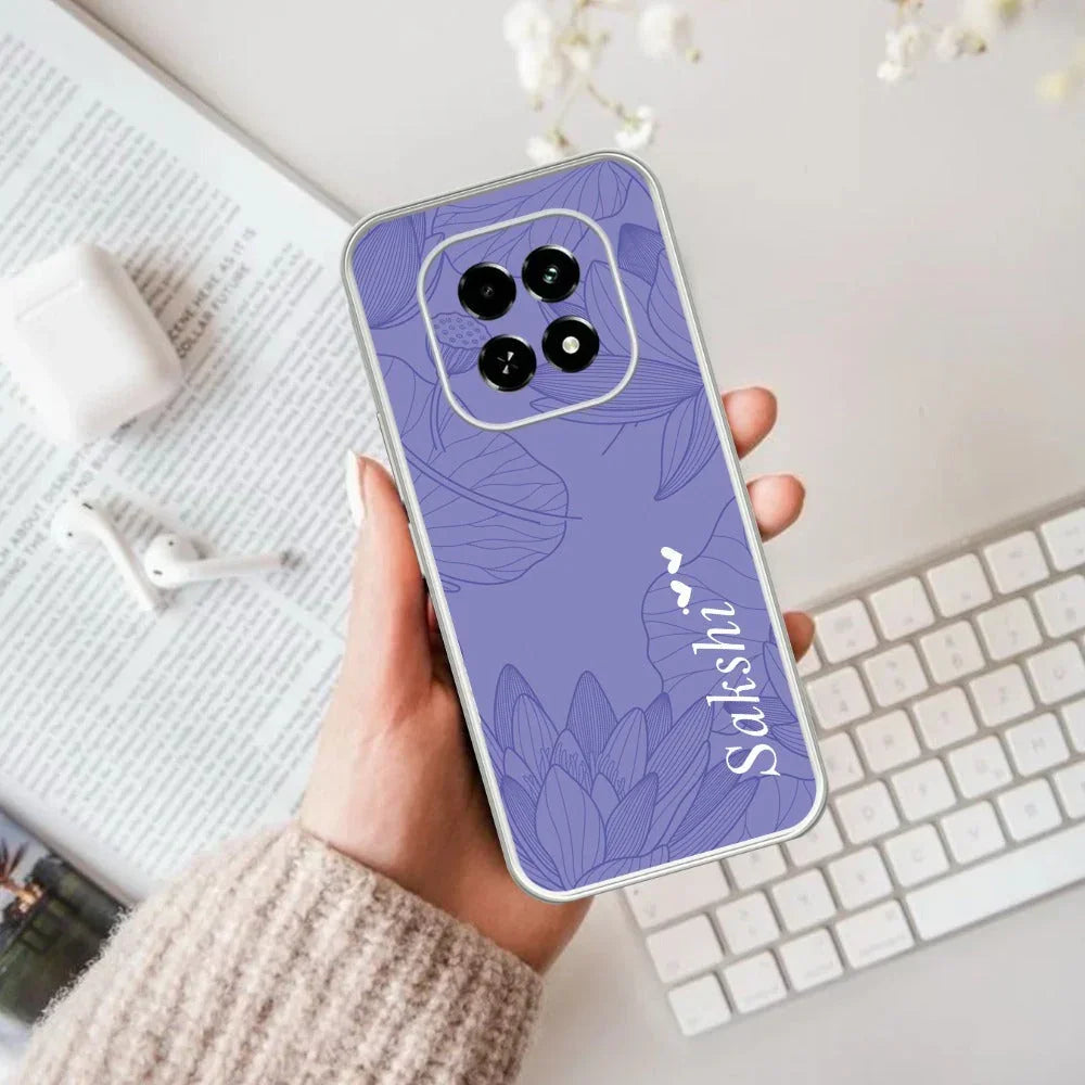 Customized luxury Purple leaves Anti Yellow Case For Oppo F29 5G