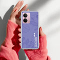 Customized luxury Purple leaves Transparent Silicon Case For Realme Narzo 70 5G