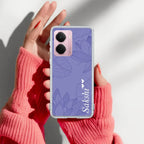 Customized luxury Purple leaves Transparent Silicon Case For Realme Narzo 70 5G