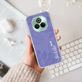 Customized luxury Purple leaves Transparent Silicon Case For Realme P1 5G