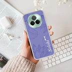 Customized luxury Purple leaves Transparent Silicon Case For Realme P1 5G