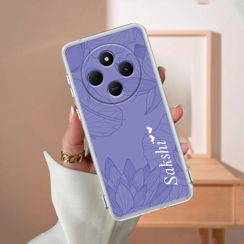 Customized luxury Purple leaves Transparent Silicon Case For Redmi/Xiaomi - ShopOnCliQ
