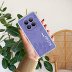 Customized luxury Purple leaves Transparent Silicon Case For Redmi Note 15 Pro 5G