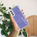 Customized luxury Purple leaves Anti Yellow Case ForSamsung Galaxy S22 5G