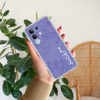 Customized luxury Purple leaves Anti Yellow Case ForVivo T4x 5G