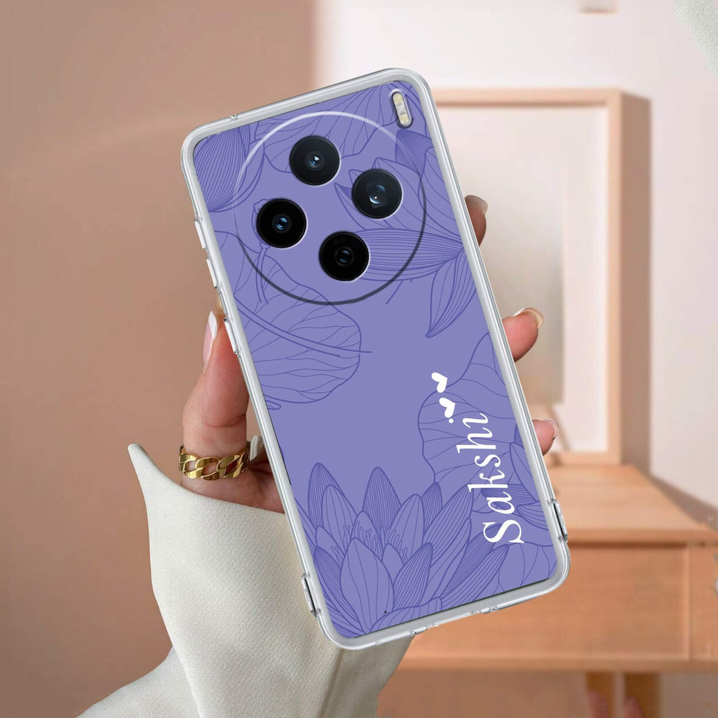 Customized luxury Purple leaves Anti Yellow Case For Vivo X200T 5G
