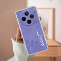Customized luxury Purple leaves Transparent Silicon Case For Vivo X200T 5G