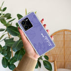 Customized luxury Purple leaves Anti Yellow Case For Vivo Y35