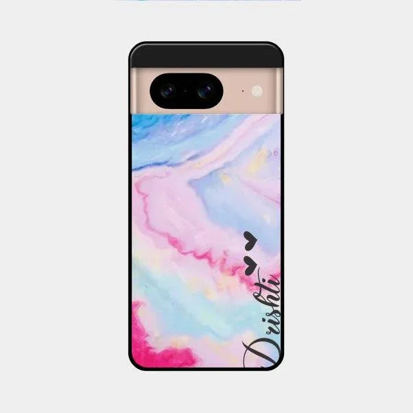 Customized Rainbow Glossy Metal Case Cover For Google Pixel 8 5G