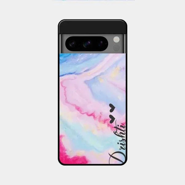 Customized Rainbow Glossy Metal Case Cover For Google Pixel 8 Pro 5G