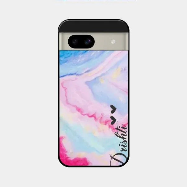 Customized Rainbow Glossy Metal Case Cover For Google Pixel 8A 5G