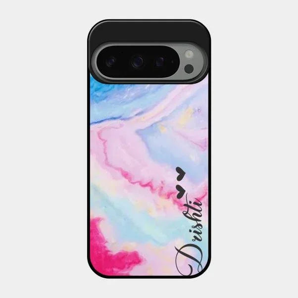 Customized Rainbow Glossy Metal Case Cover For Google Pixel 9 Pro 5G