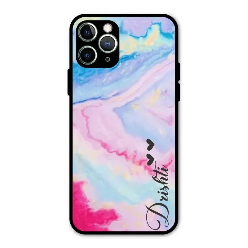 Customized Rainbow Glossy Metal Case Cover For iPhone 11 Pro Max