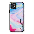 Customized Rainbow Glossy Metal Case Cover For iPhone 12