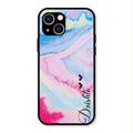 Customized Rainbow Glossy Metal Case Cover For iPhone 13