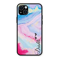 Customized Rainbow Glossy Metal Case Cover For iPhone 14