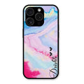 Customized Rainbow Glossy Metal Case Cover For iPhone 15 Pro Max