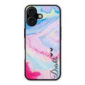 Customized Rainbow Glossy Metal Case Cover For iPhone 16 Plus