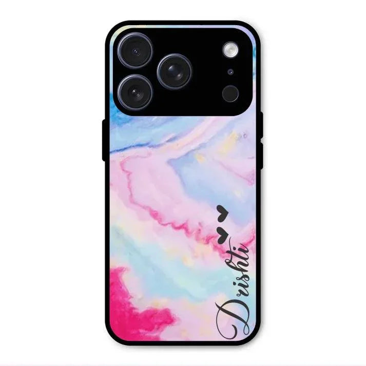 Customized Rainbow Glossy Metal Case Cover For iPhone 17 Pro Max
