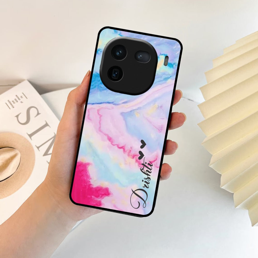 Customized Rainbow Glossy Metal Case Cover For Vivo