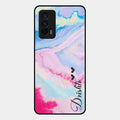 Customized Rainbow Glossy Metal Case Cover For iQOO 7 5G