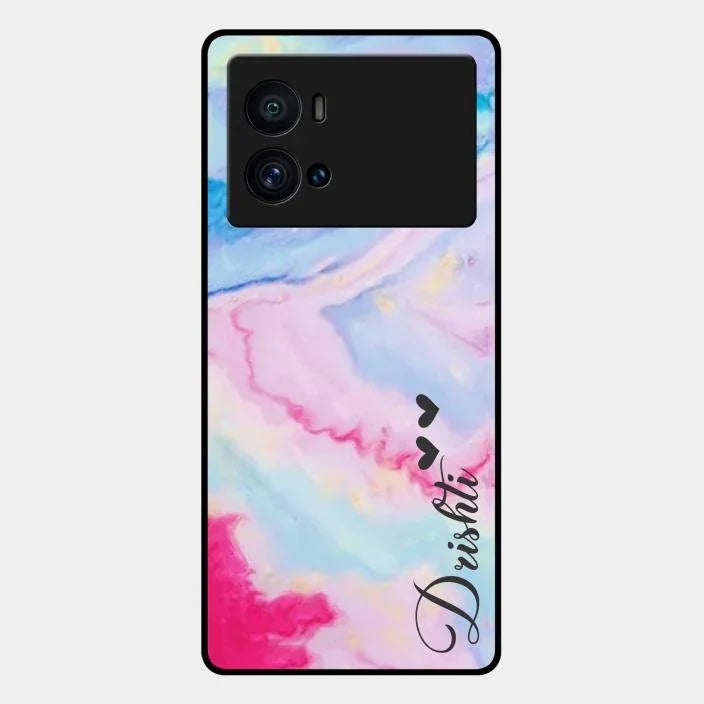 Customized Rainbow Glossy Metal Case Cover For iQOO 9 Pro 5G